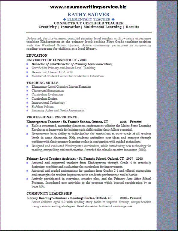 Montessori Teacher Resume See Elementary Teacher Resume Sample Here  Resume Writing Service. montessori ...