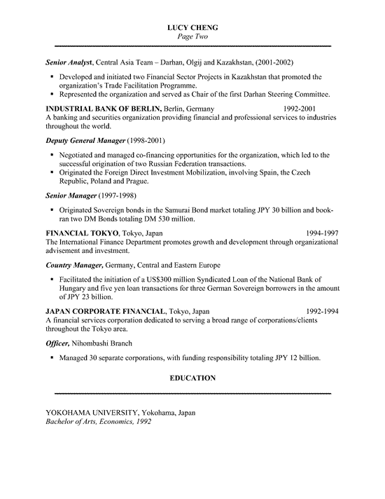 Financial Control Director Resume Sample-page 2