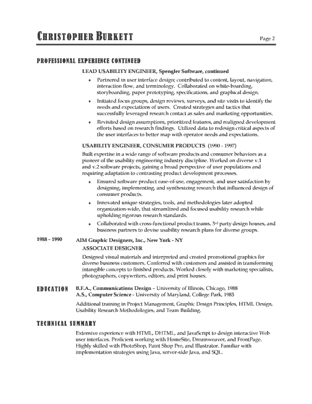 resumes samples. Resume Sample-page 2