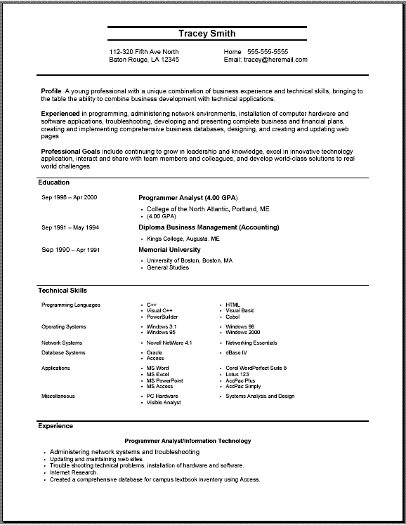 best resume format sample. resume best resource free