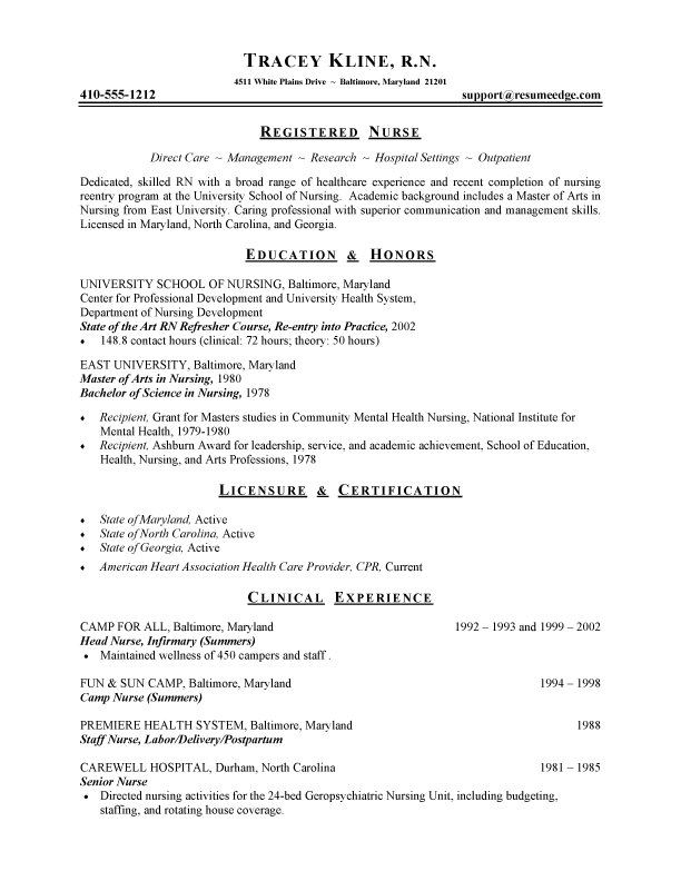 Nursing Cv Template