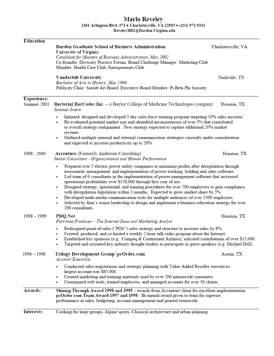 Professional Resumes Pdf