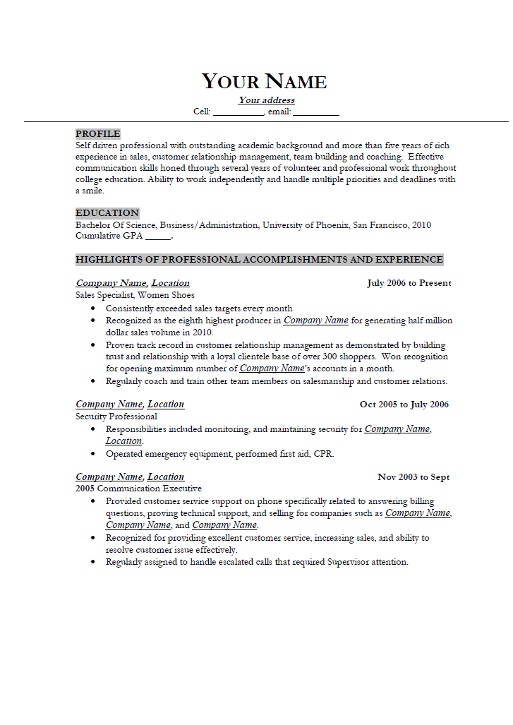 Professional scientific resume writing