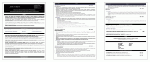 Chronological Resume Format 2012