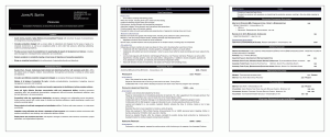 Combination Resume Format 2012