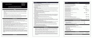 Functional Resume Format 2012