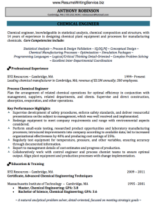 Get Chemical Engineer Resume Sample Here | Resume Writing ...
