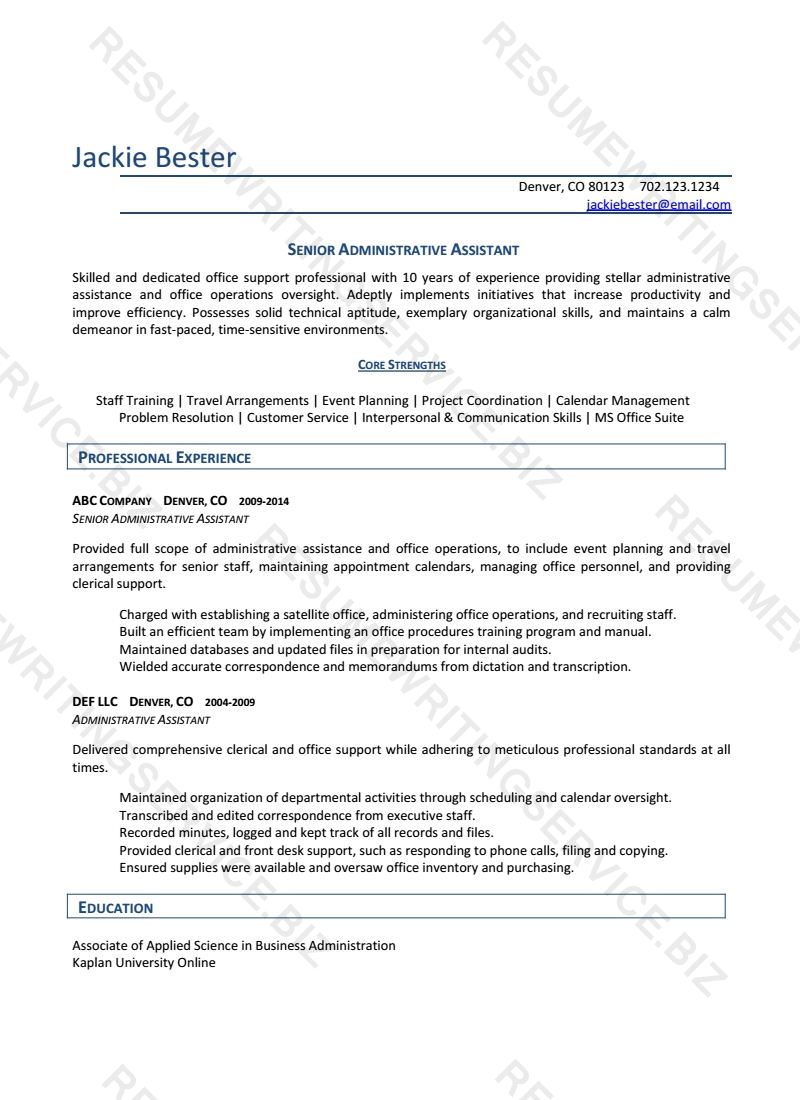 Professional resume writing online