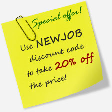 Resume writing service offer: first order 20% off