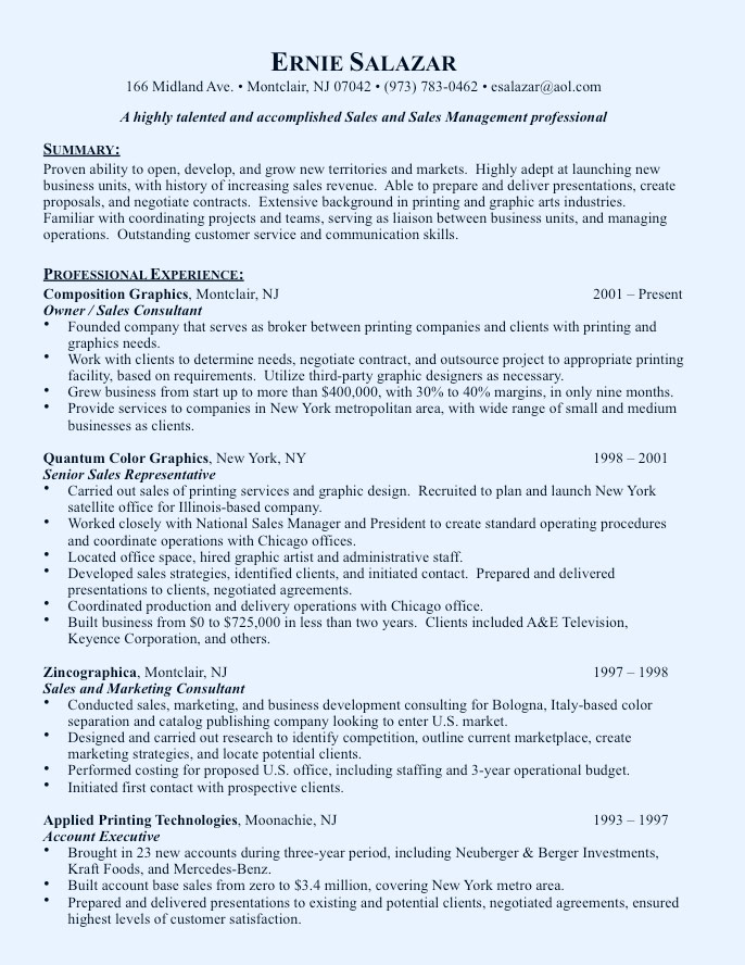 Chief Marketing Officer Resume Sample