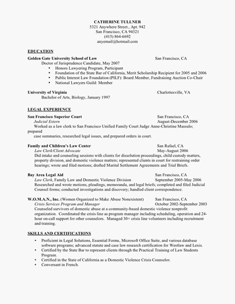 legal consultant resume sample