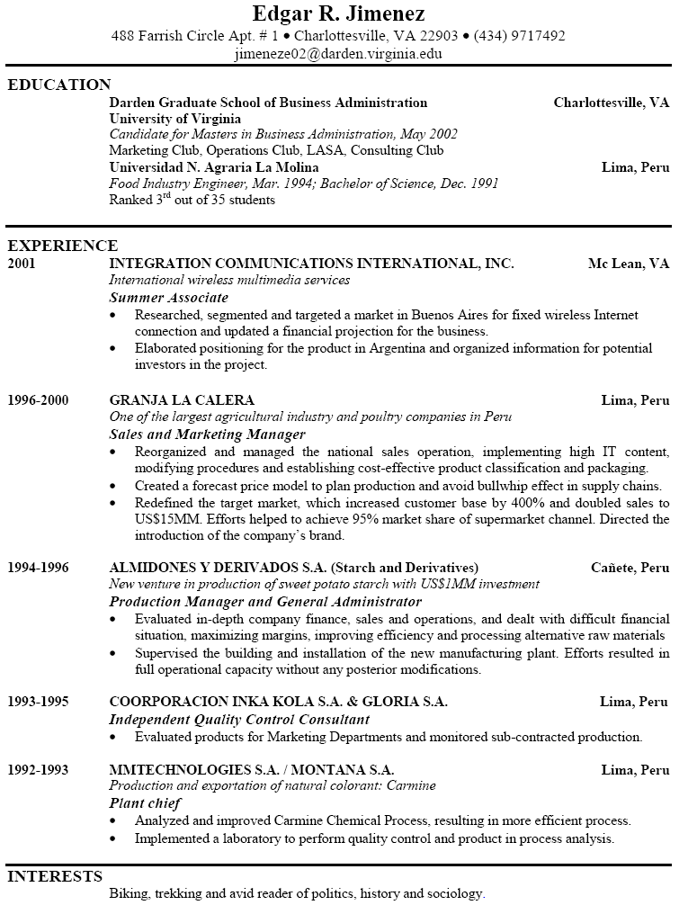 Production Supervisor Resume Sample