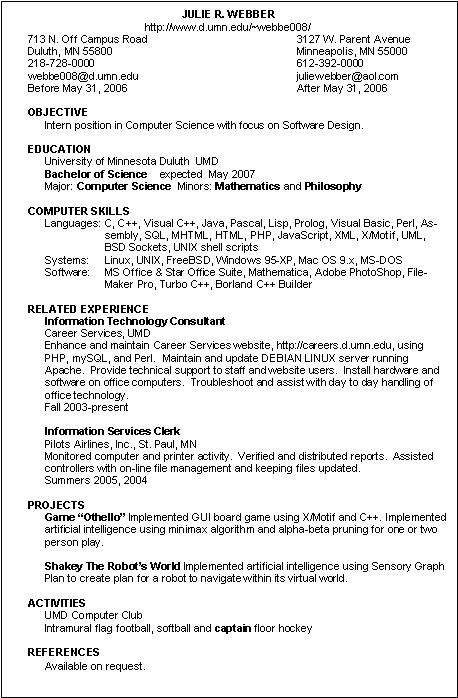 resume writing service information technology