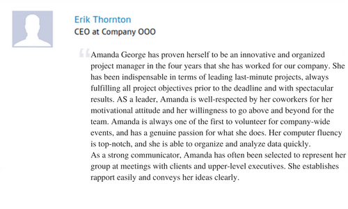 linkedin recommendation template linkedin recommendation template