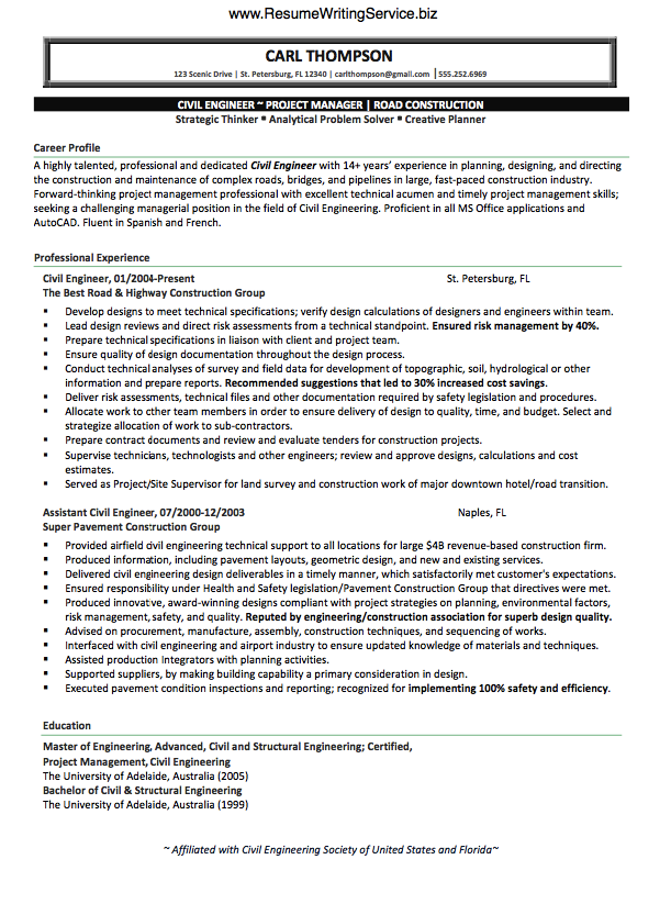 Use Civil Engineer Resume Sample Here Use Civil Engineer Resume Sample Here