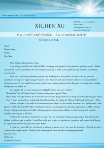 cover letter sample