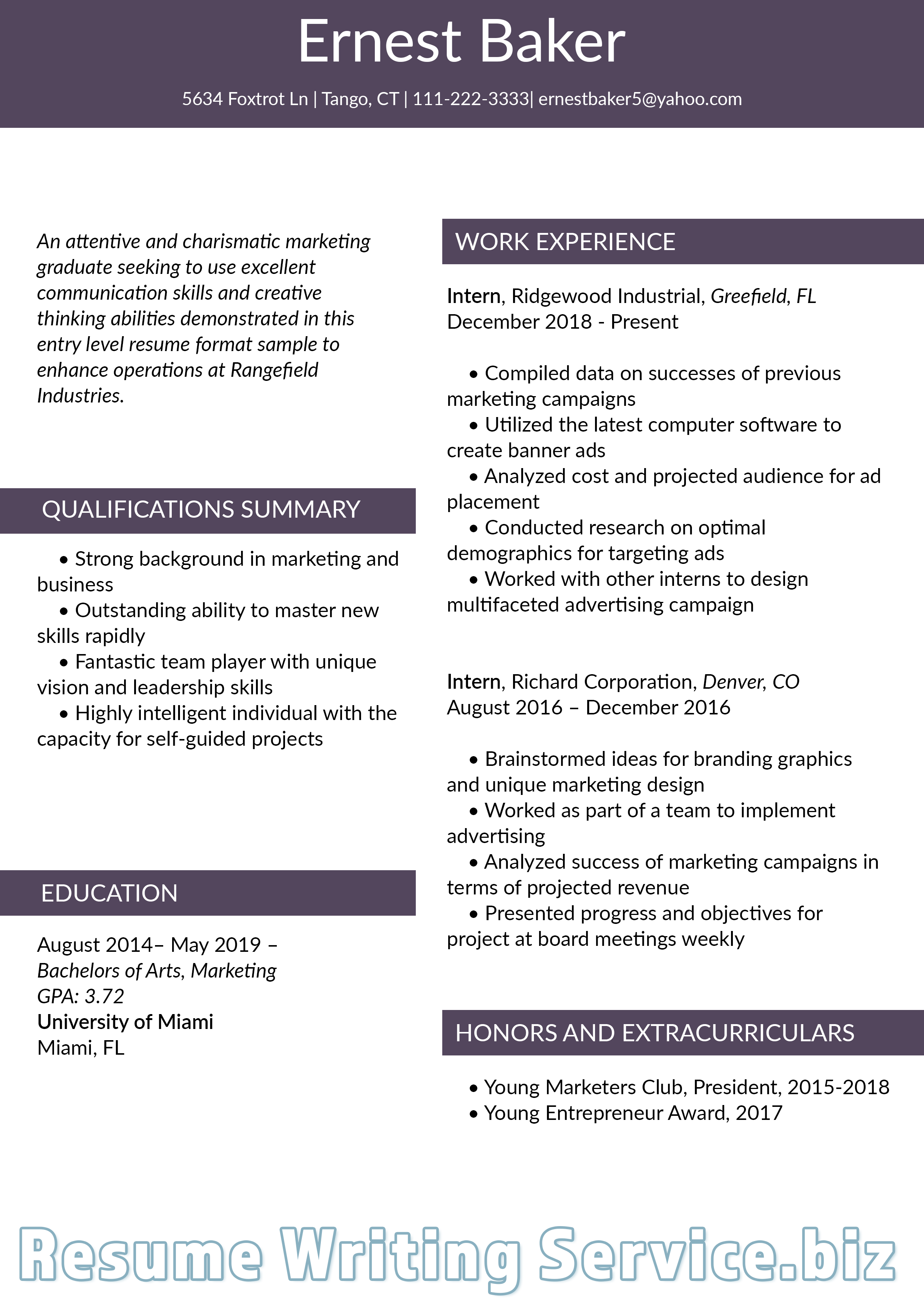 advantages of chronological resume